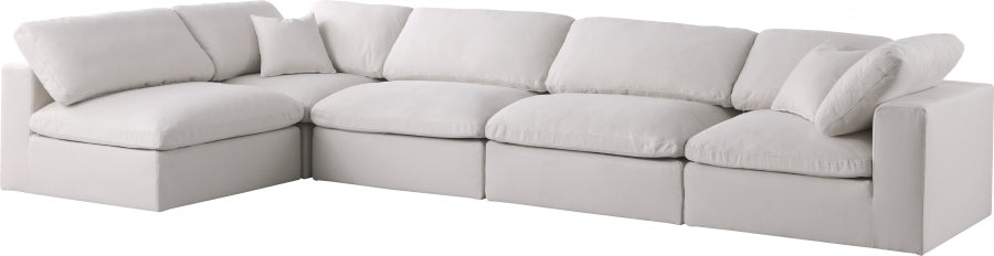 Sectionnel réversible rembourré en duvet modulaire standard en velours pelucheux confortable comme un nuage