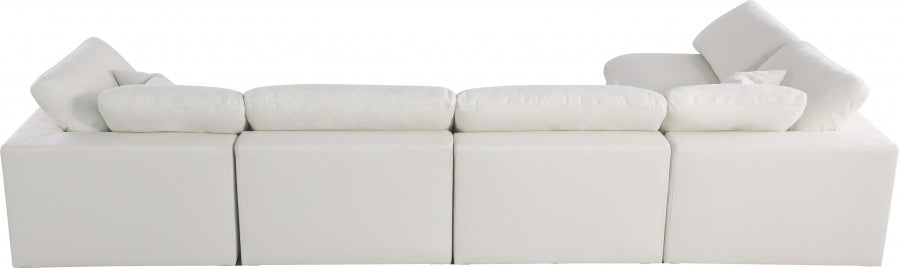 Sectionnel réversible rembourré en duvet modulaire standard en velours pelucheux confortable comme un nuage