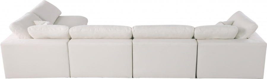 Sectionnel réversible rembourré en duvet modulaire standard en velours pelucheux confortable comme un nuage