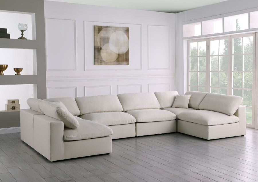 Sectionnel réversible rembourré en duvet modulaire standard en velours pelucheux confortable comme un nuage