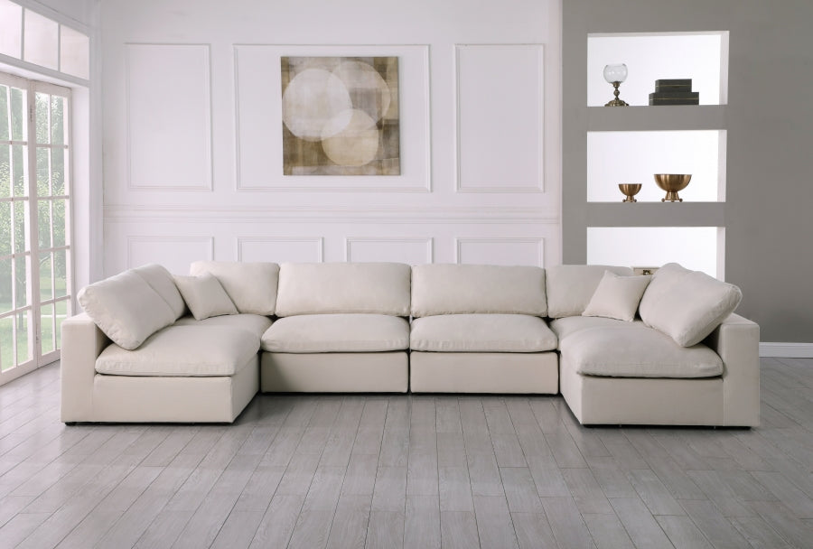 Sectionnel réversible rembourré en duvet modulaire standard en velours pelucheux confortable comme un nuage