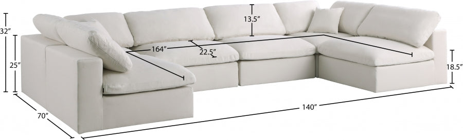 Sectionnel réversible rembourré en duvet modulaire standard en velours pelucheux confortable comme un nuage