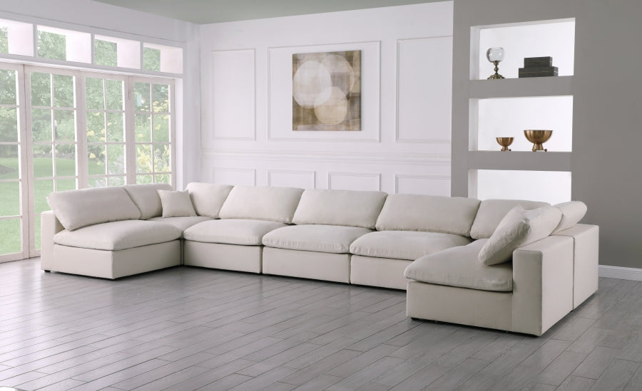 Sectionnel réversible rembourré en duvet modulaire standard en velours pelucheux confortable comme un nuage