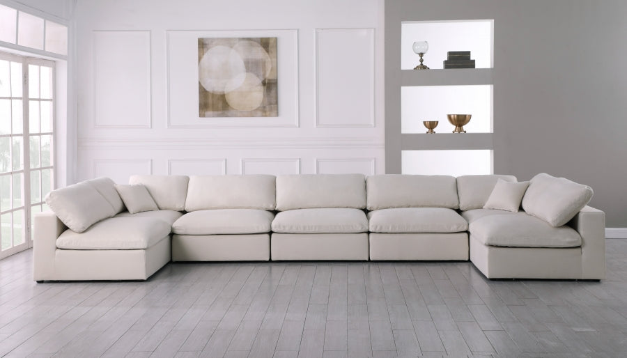 Sectionnel réversible rembourré en duvet modulaire standard en velours pelucheux confortable comme un nuage