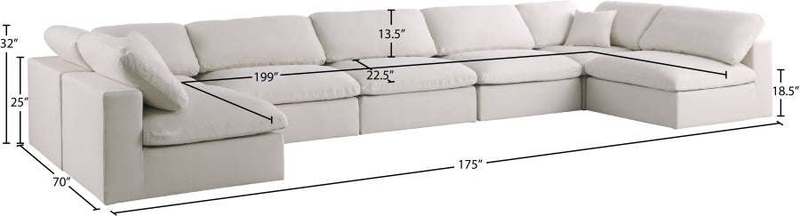 Sectionnel réversible rembourré en duvet modulaire standard en velours pelucheux confortable comme un nuage