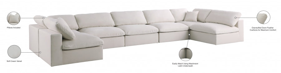 Sectionnel réversible rembourré en duvet modulaire standard en velours pelucheux confortable comme un nuage