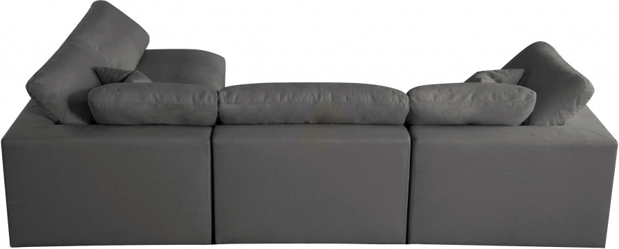 Sectionnel réversible rembourré en duvet modulaire standard en velours pelucheux confortable comme un nuage