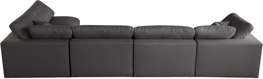 Sectionnel réversible rembourré en duvet modulaire standard en velours pelucheux confortable comme un nuage