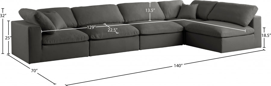 Sectionnel réversible rembourré en duvet modulaire standard en velours pelucheux confortable comme un nuage