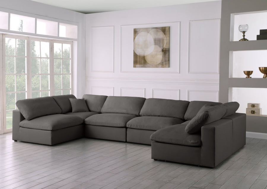 Sectionnel réversible rembourré en duvet modulaire standard en velours pelucheux confortable comme un nuage