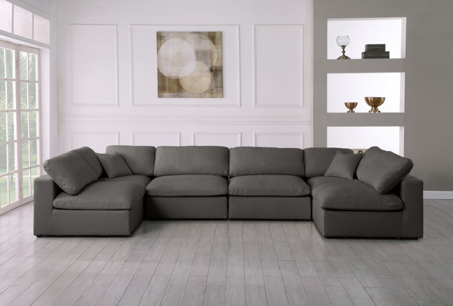 Sectionnel réversible rembourré en duvet modulaire standard en velours pelucheux confortable comme un nuage