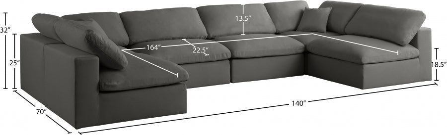 Sectionnel réversible rembourré en duvet modulaire standard en velours pelucheux confortable comme un nuage