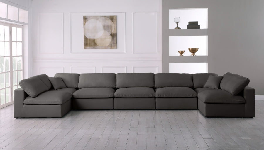 Sectionnel réversible rembourré en duvet modulaire standard en velours pelucheux confortable comme un nuage