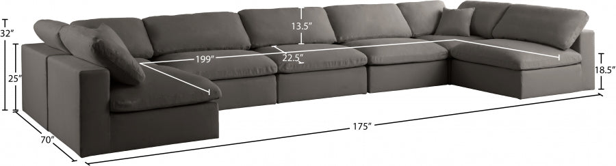 Sectionnel réversible rembourré en duvet modulaire standard en velours pelucheux confortable comme un nuage