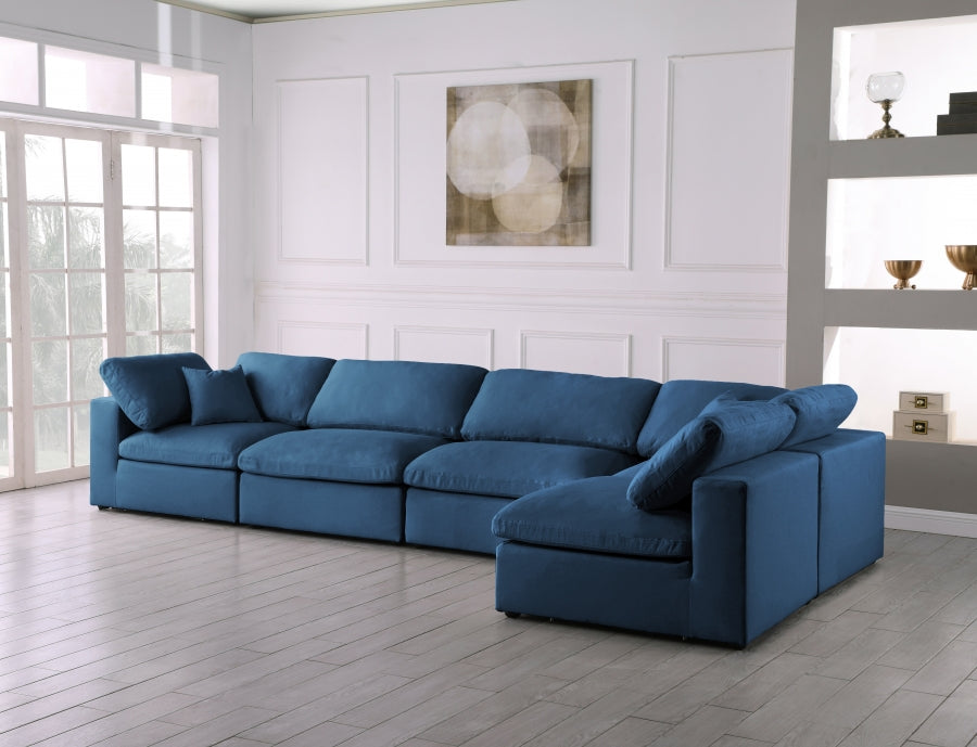 Sectionnel réversible rembourré en duvet modulaire standard en velours pelucheux confortable comme un nuage