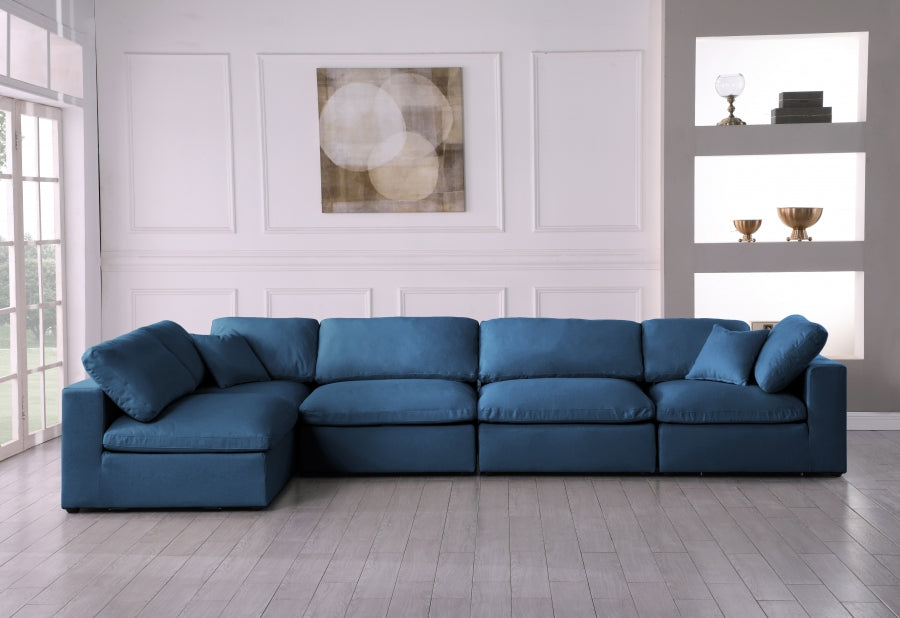 Sectionnel réversible rembourré en duvet modulaire standard en velours pelucheux confortable comme un nuage
