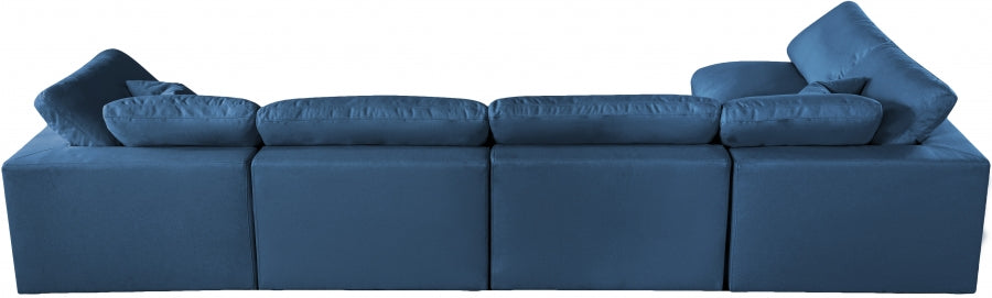 Sectionnel réversible rembourré en duvet modulaire standard en velours pelucheux confortable comme un nuage