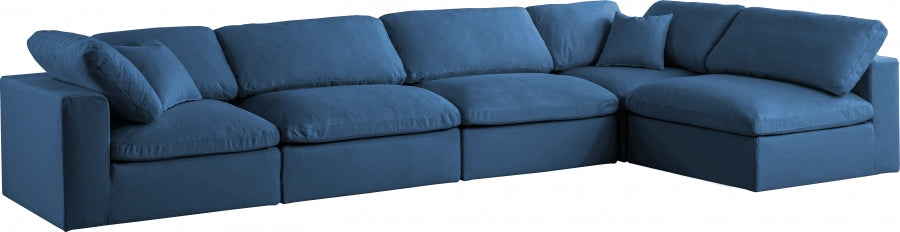 Sectionnel réversible rembourré en duvet modulaire standard en velours pelucheux confortable comme un nuage