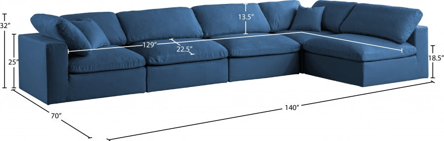 Sectionnel réversible rembourré en duvet modulaire standard en velours pelucheux confortable comme un nuage