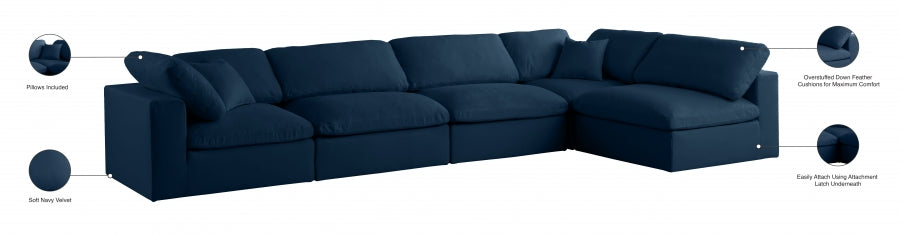 Sectionnel réversible rembourré en duvet modulaire standard en velours pelucheux confortable comme un nuage