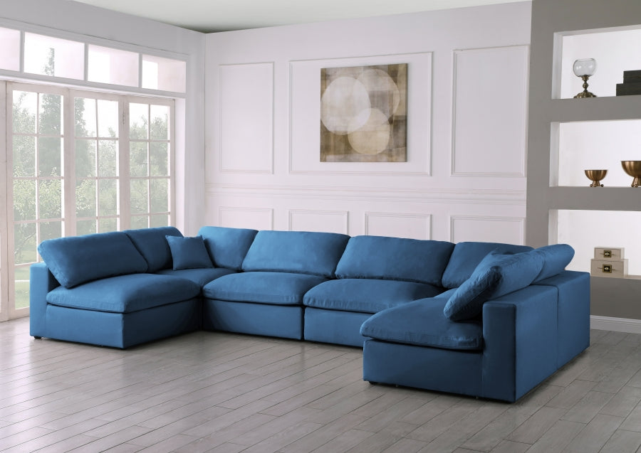 Sectionnel réversible rembourré en duvet modulaire standard en velours pelucheux confortable comme un nuage