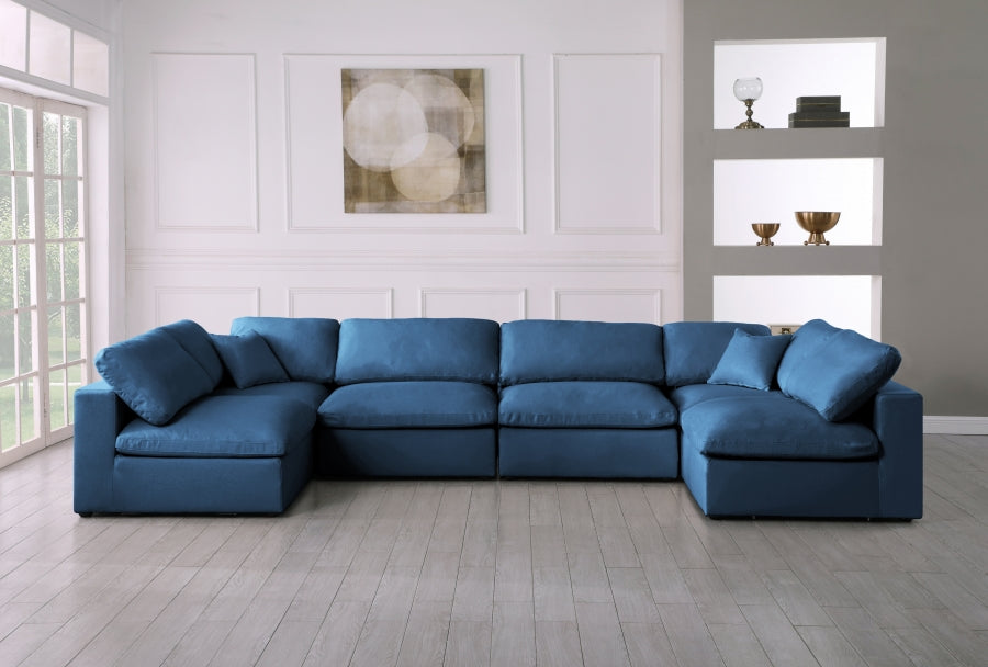 Sectionnel réversible rembourré en duvet modulaire standard en velours pelucheux confortable comme un nuage