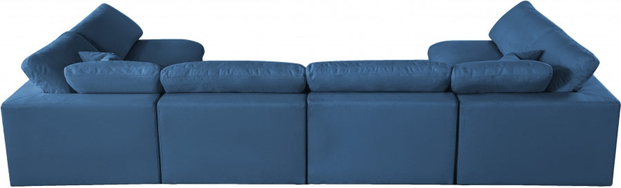 Sectionnel réversible rembourré en duvet modulaire standard en velours pelucheux confortable comme un nuage
