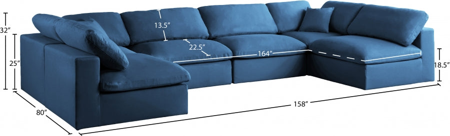 Sectionnel réversible rembourré en duvet modulaire standard en velours pelucheux confortable comme un nuage