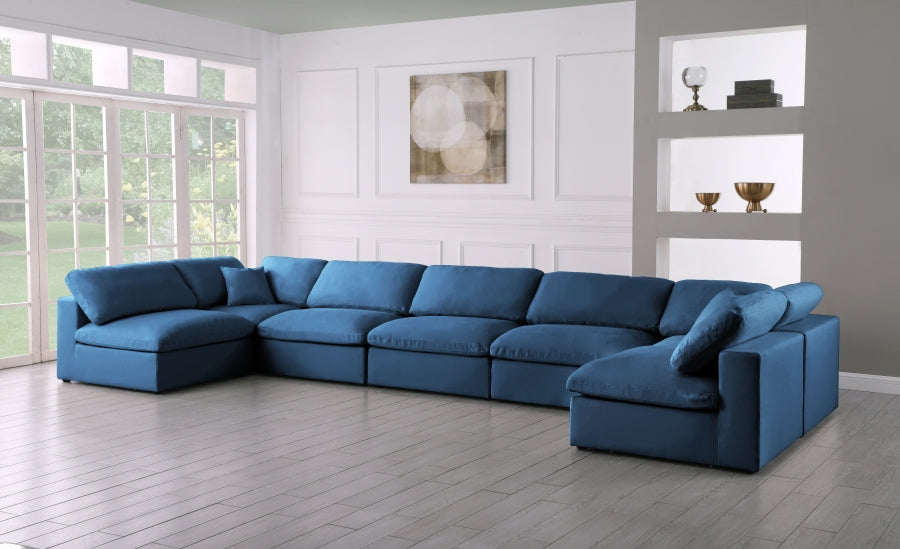 Sectionnel réversible rembourré en duvet modulaire standard en velours pelucheux confortable comme un nuage