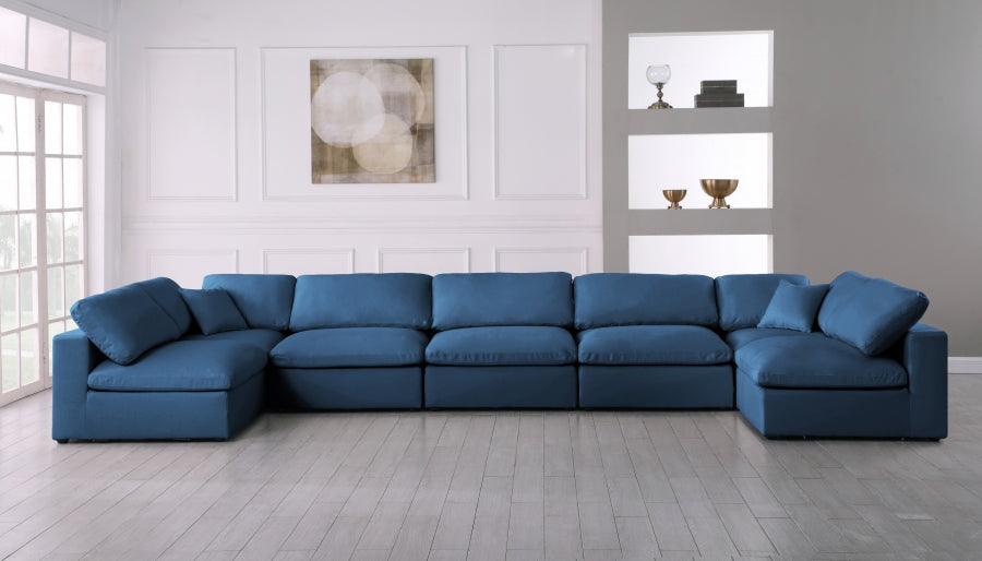 Sectionnel réversible rembourré en duvet modulaire standard en velours pelucheux confortable comme un nuage