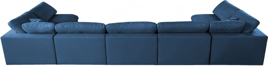 Sectionnel réversible rembourré en duvet modulaire standard en velours pelucheux confortable comme un nuage
