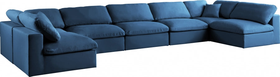 Sectionnel réversible rembourré en duvet modulaire standard en velours pelucheux confortable comme un nuage