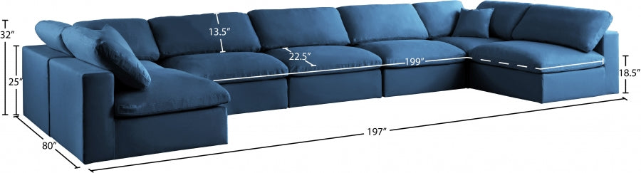Sectionnel réversible rembourré en duvet modulaire standard en velours pelucheux confortable comme un nuage