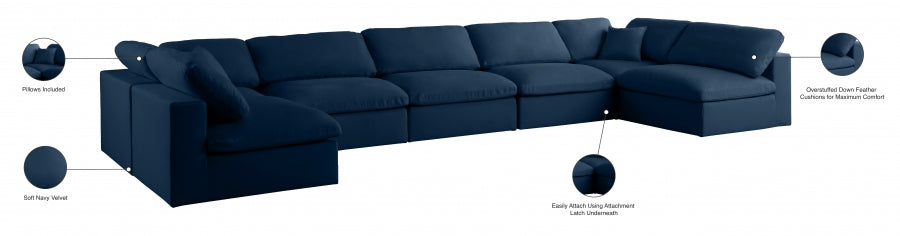 Sectionnel réversible rembourré en duvet modulaire standard en velours pelucheux confortable comme un nuage