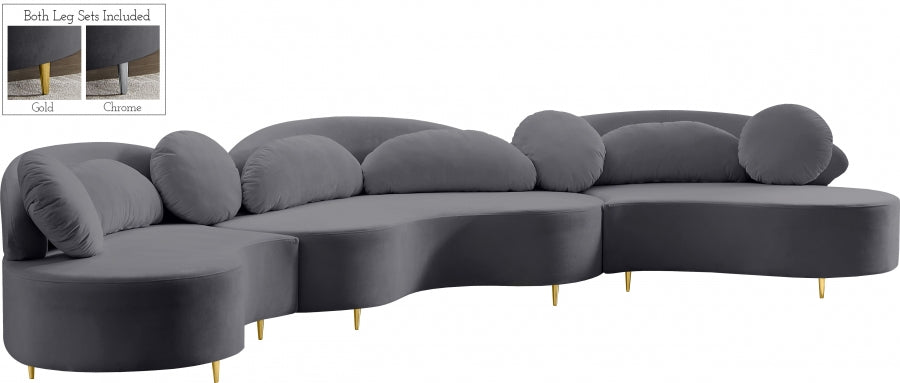 Velours vif 3pc. En coupé