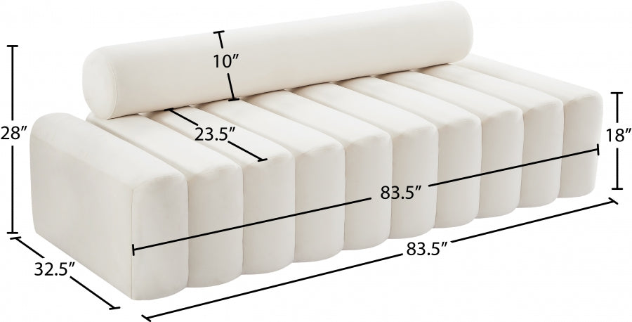 Canapé Mélodie en velours