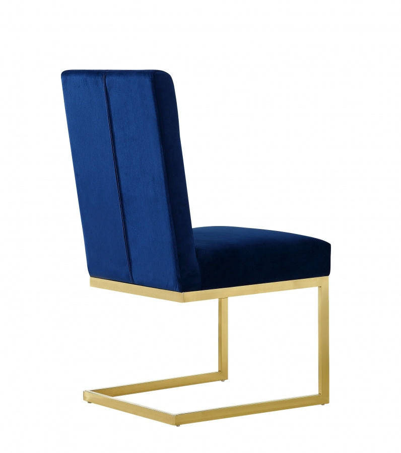 Chaise de salle à manger en velours Cameron