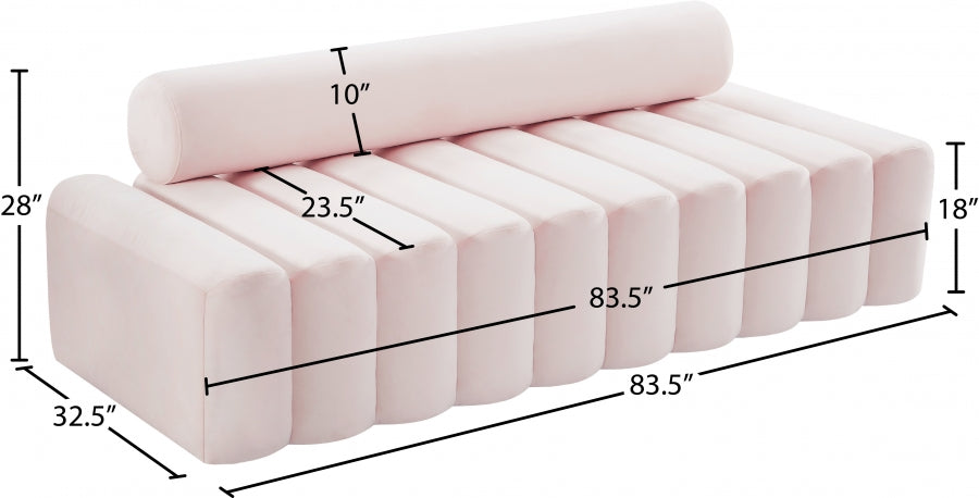 Canapé Mélodie en velours