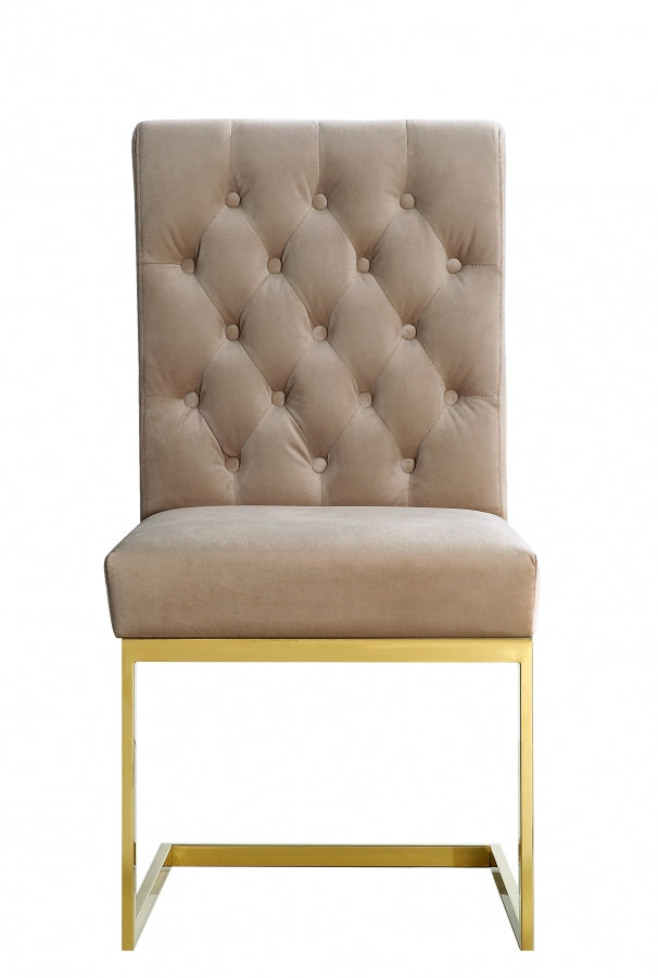 Chaise de salle à manger en velours Cameron