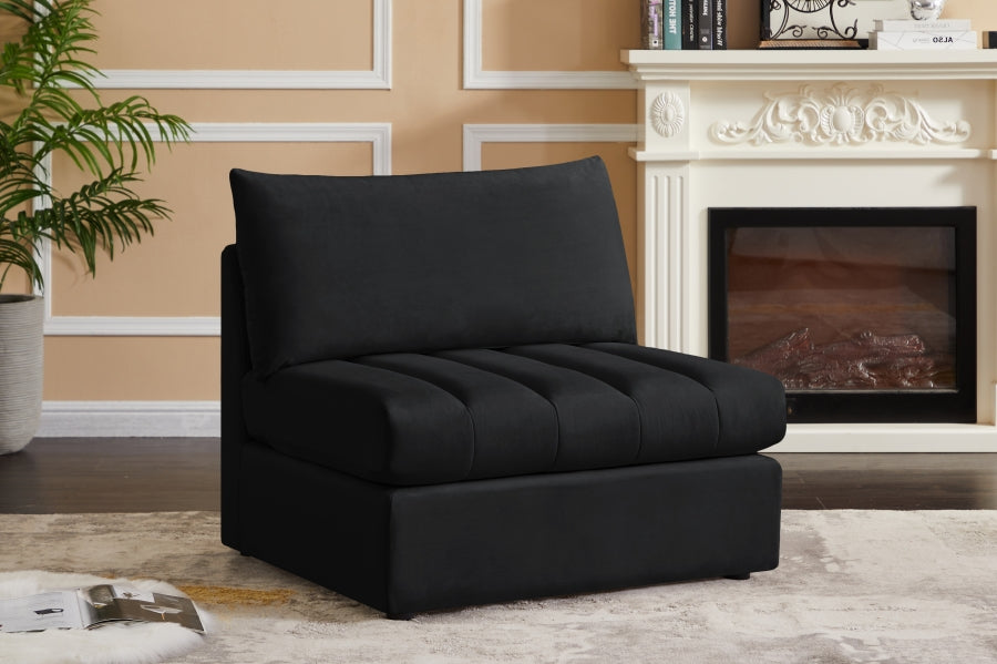 Chaise modulaire sans accoudoirs en velours Jacob