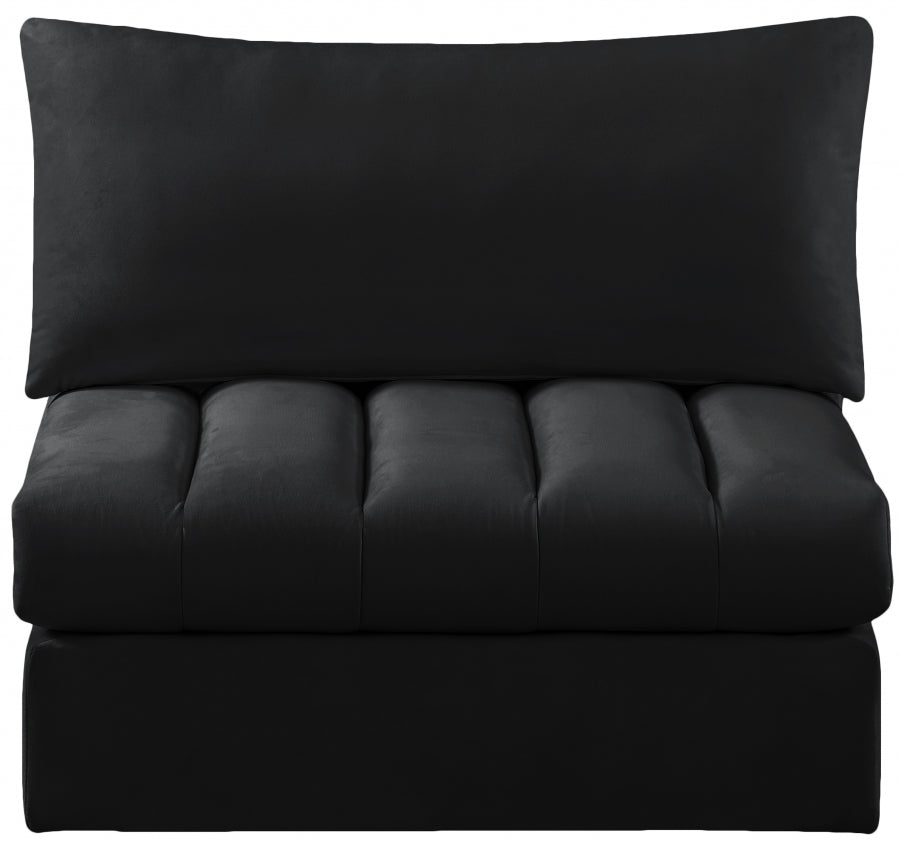 Chaise modulaire sans accoudoirs en velours Jacob