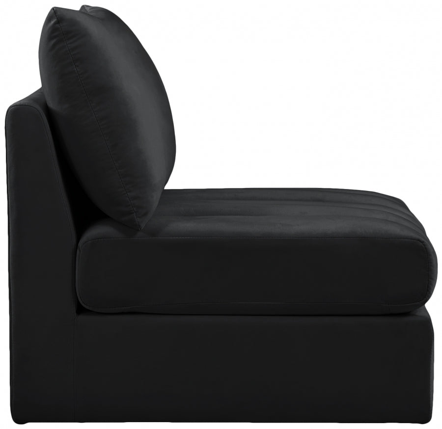 Chaise modulaire sans accoudoirs en velours Jacob