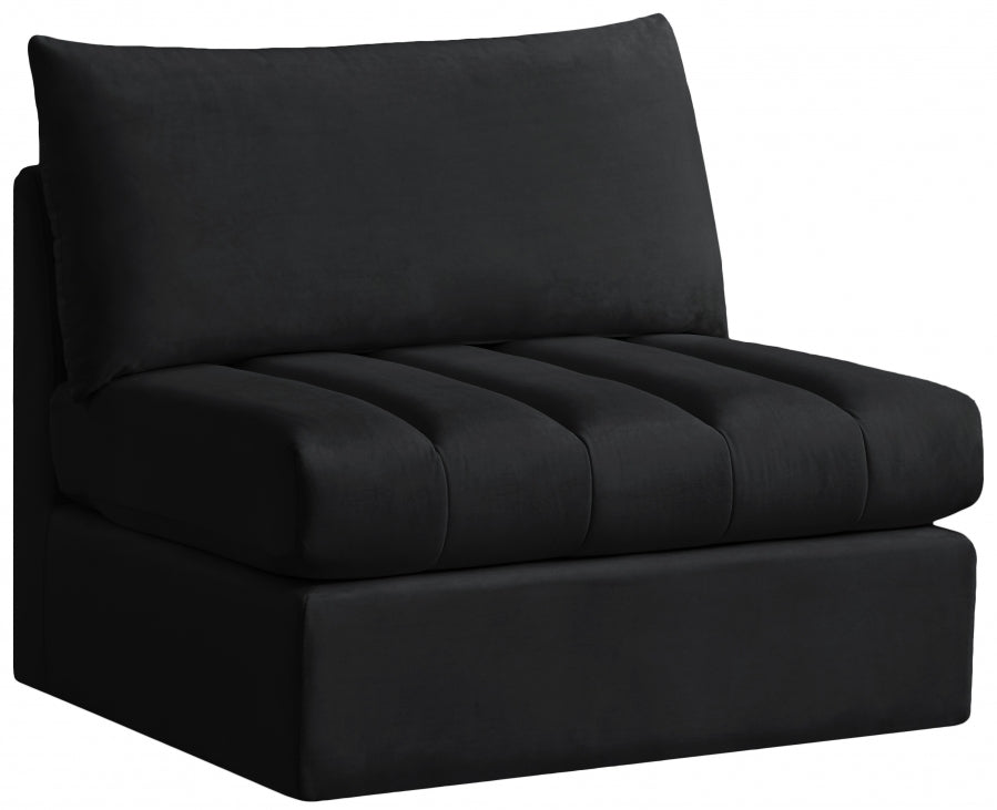 Chaise modulaire sans accoudoirs en velours Jacob