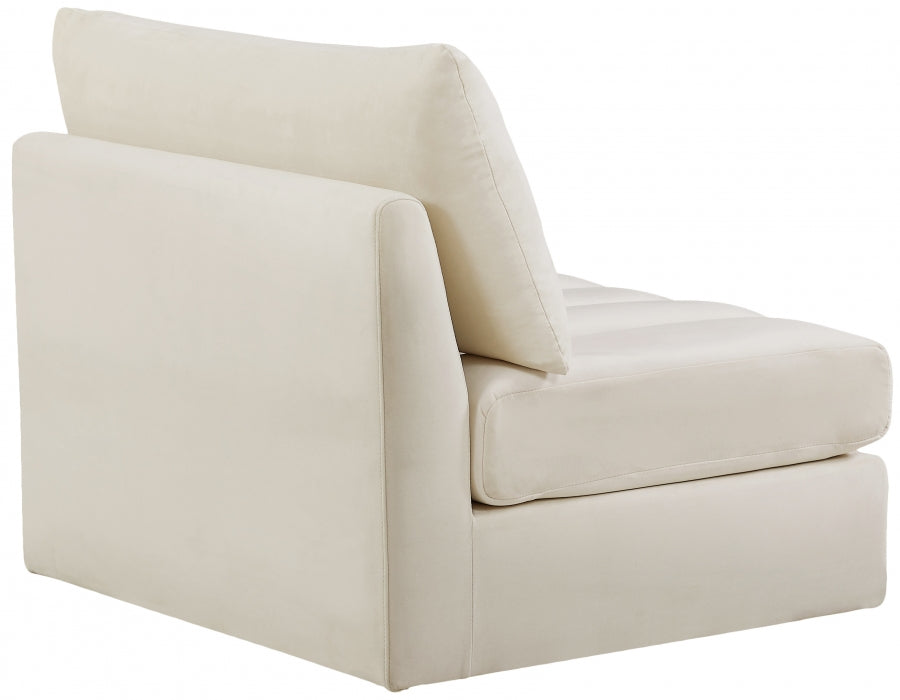 Chaise modulaire sans accoudoirs en velours Jacob