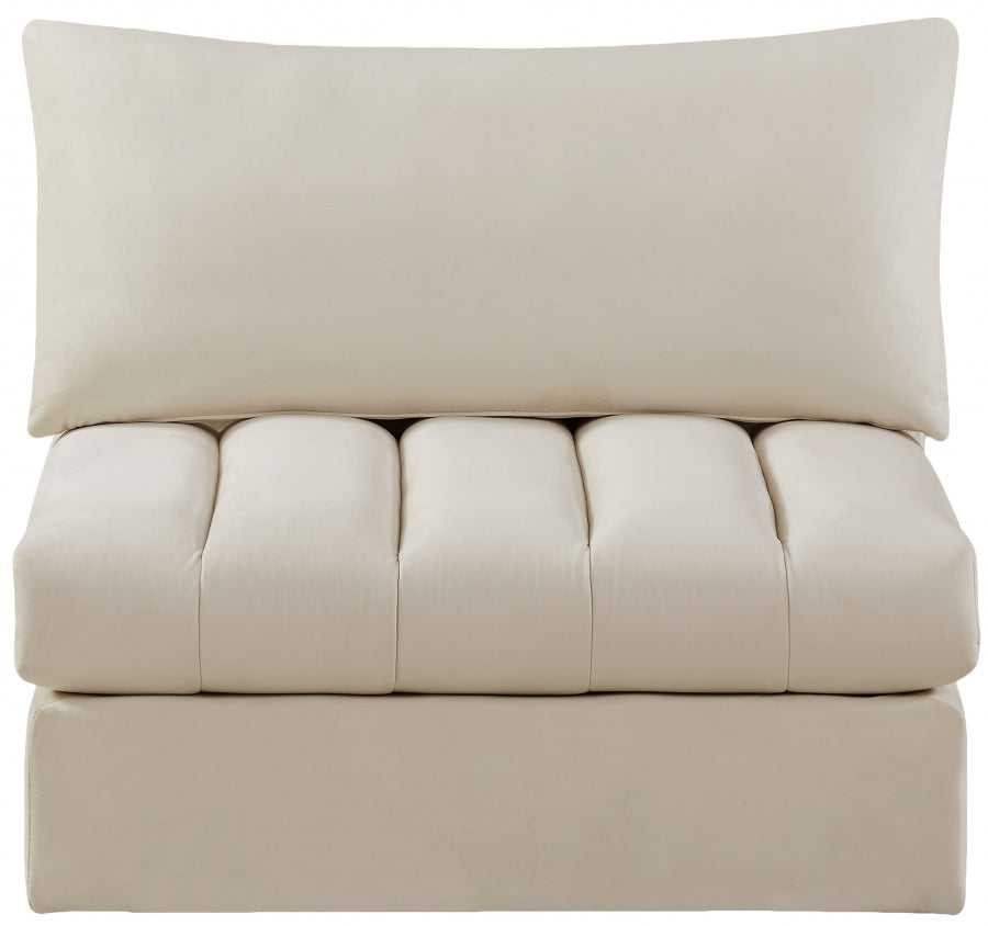 Chaise modulaire sans accoudoirs en velours Jacob