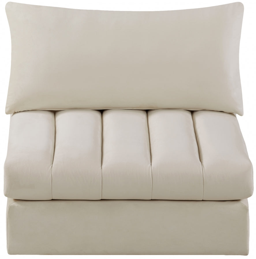 Chaise modulaire sans accoudoirs en velours Jacob