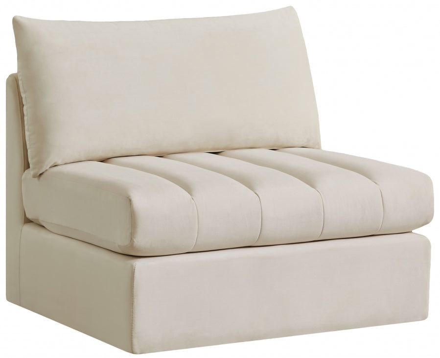Chaise modulaire sans accoudoirs en velours Jacob