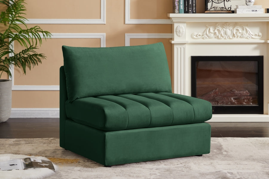 Chaise modulaire sans accoudoirs en velours Jacob