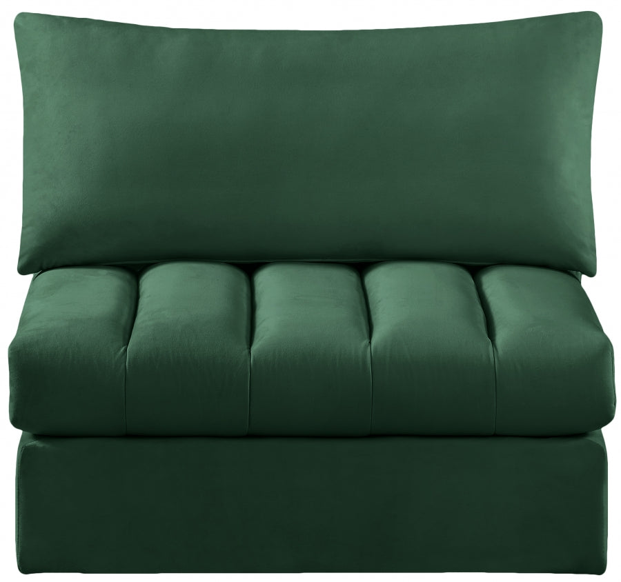 Chaise modulaire sans accoudoirs en velours Jacob