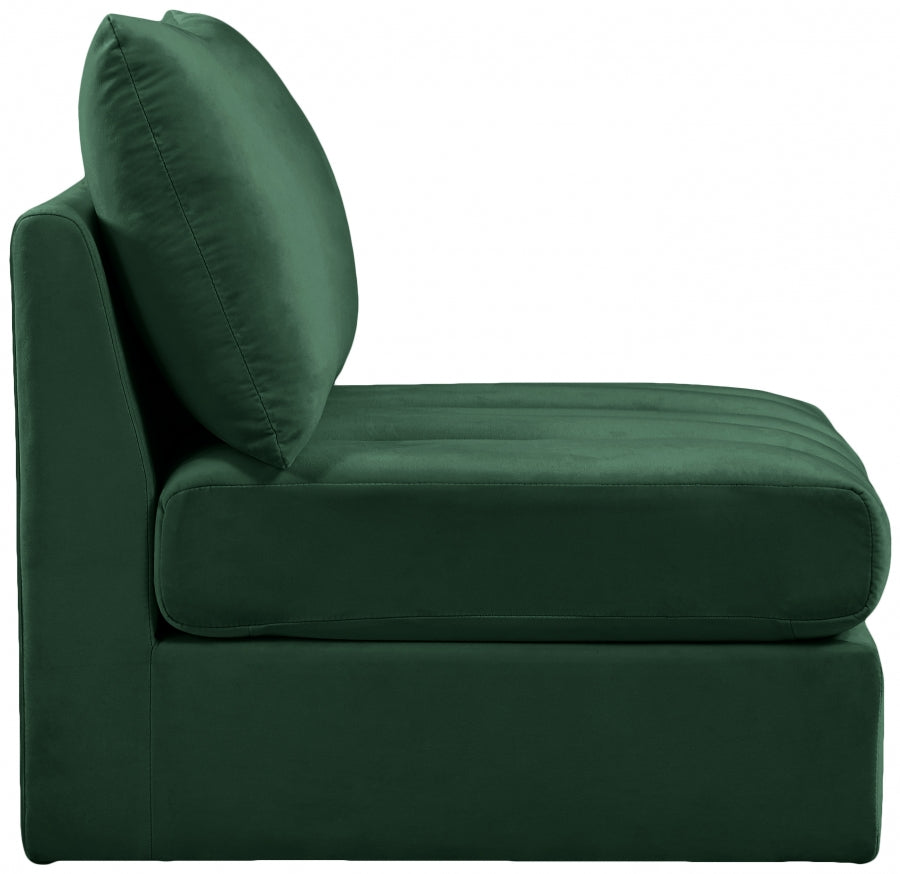 Chaise modulaire sans accoudoirs en velours Jacob